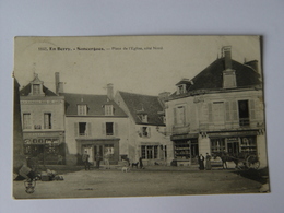 CHER-SANCERGUES-1842-EN BERRY-PLACE DE L'EGLISE COTE NORD-ANIMEE - Sancergues