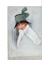 Jeune Femme , Chapeau Et Fourrure;  Uff.Rev, Stampa - N 2357.  929. - Bompard, S.