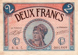 DEUX FRANCS- Chambre De Commerce Paris - Chambre De Commerce