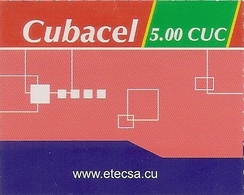 CUBACEL - Recharge Internet  - Etecsa - 5.00 CUC - Cuba