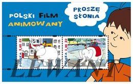 2018.05.30. Polish Animated Film - Please, Elephant - Block MNH - Neufs