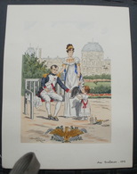 Gravure Pierre Albert LEROUX  Napoleon Bonaparte Aux Tuileries 1812 : - Estampes & Gravures