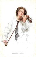 [DC11988] CPA - ILLUSTRATORE HARRISON FISHER - THE SONG OF THE SOUL - VIOLINO - PERFETTA - Non Viaggiata - Old Postcard - Fisher, Harrison