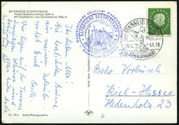 1961 (29.5.) (13 B) GRAINAU ZUGSPITZDORF, Handwerbestempel + HdN: BAYERISCHE ZUGSPITZBAHN/  GIPFELSTATION.. (Seilbahn) A - Altri & Non Classificati