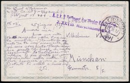 1917 (28.6.) , Feldpostkarte Tiroler Kaiserjäger (Marschkompagnie), Feldpostamt 401 Auf Feldpost-Ak. - Alpen / The Alps  - Andere & Zonder Classificatie