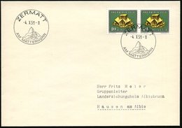 1959 (4.10.) , ZERMATT; Handwerbestempel Auf Inl.-Brief (Pen.36 A) - Alpen / The Alps / Les Alpes / Gli Alpi - Sonstige & Ohne Zuordnung