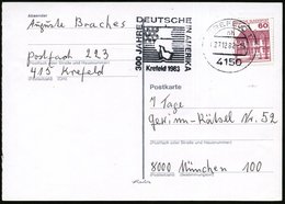 1982 , 4150 Krefeld, Maschinenwerbestempel Auf Bedarfskarte (Bo.71 A II = UB "nh") - Amerikanische Geschichte / American - Other & Unclassified