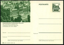 1966 HANNOVER, 20 Pf. Bildpostkarte Mit Niedersächs. Landesmuseum Für Vorgeschichte, Natur- U. Völkerkunde, Ungebr. (Mi. - Sonstige & Ohne Zuordnung