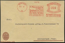 1935 (26.1.) München 19, Absender-Freistempel, Zeitschrift "Pantheon: Alte Kunst..", Bedarfs-Vorderseite - Antikes Griec - Autres & Non Classés