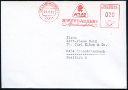 1965 287 Delmehorst 1, Absender-Freistempel "ATLAS" (stilisiert) Rs. Motivgleicher Abs., Fernbrief - Antike Griechische  - Autres & Non Classés
