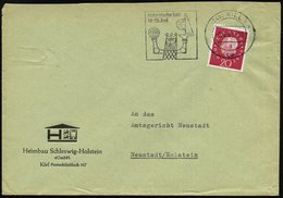 1961 (Juni) (24 B) KIEL 1, Maschinenwerbestempel Mit Neptun (Globus U. Segelyacht), Bedarfsbrief (Bo.92 A) - Antike Grie - Otros & Sin Clasificación