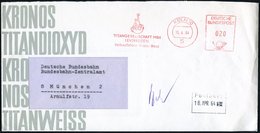 1964 (15.4.) 5 KÖLN 10, Absender-Freistempel Fa. Kronos-Titan Mit Kronos Auf Globus, Firmen-Bf. - Antike Griechische Und - Other & Unclassified