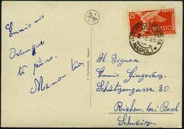 1949 (2.6.) ITALIEN, 25 L. Express-Marke = Geflügelter Fuß Des Merkur, Bedarfs-Auzslands-Ak. (Mi.718 EF) - Antike Griech - Sonstige & Ohne Zuordnung