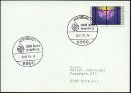 1983 8900 AUGSBURG 1 Maschinen-Werbestempel Und Sonderstempel 2000 Jahre Augsburg (röm. Fruchtbarkeitssymbol = Stadtwapp - Autres & Non Classés