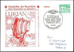 1983 (31.5.) 1080 BERLIN 8, Sonderstempel Lukian (= Römischer Autor) Auf Inl.-Sonderkarte - Römische Geschichte & Kultur - Other & Unclassified