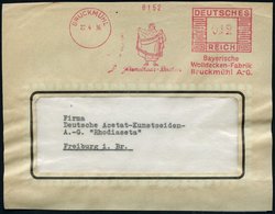 1936 (22.4.) BRÜCKMÜHL, Absender-Freistempel Bayer. Wolldecken-Fabrik Mit Toga Tragendem Römer, Bedarfs-Vorderseite - Rö - Other & Unclassified