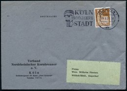 1950 (22 C) KÖLN 1, Maschinen-Werbestempel "1900 Jahre Köln" = Röm. Kopf, Firmenbrief (Bo.75 A IV = UB "mk") - Römische  - Sonstige & Ohne Zuordnung