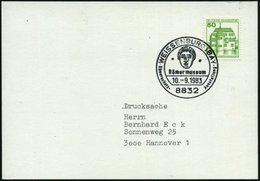 1983 (10.9.) 8832 WEISSENBURG, Sonderstempel Römerschatz-Ausstellung (röm. Kopf), Bedarfskarte (Bo.7, Nur Am 10.-11.9. V - Other & Unclassified