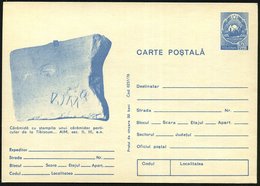 1976 RUMÄNIEN, 30 B. Bildpostkarte: Steinfragment Mit Buchstaben AIM Aus Tibiscum, Ungebr. (Mi.P 723) - Römische Geschic - Other & Unclassified