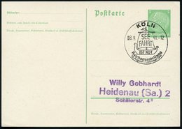 1941 (8.9.) KÖLN, Seltener Sonderstempel SEEFAHRT IST NOT = Wikingerschiff, Drs.-Karte (Bo.51) - Wikinger / Vikings / Le - Sonstige & Ohne Zuordnung