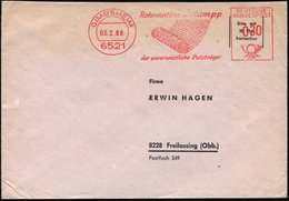 1968 (3.2.) 6521 GIMBSHEIM, Absender-Freistempel Mit Motiv Rohrmatten-Putzträger, Firmenbrief - Architektur, Architekten - Sonstige & Ohne Zuordnung
