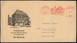 1969 (12.6.) 695 MOSBACH, Kommunaler Absender-Freistempel "STADT DER FACHWERKBAUTEN" Mit Entspr. Motiv Auf Motivähnliche - Other & Unclassified