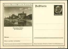 1940 Marienburg (Westpr), 6 Pf. Bildpostkarte Hindenburg: Marienburg, Ungebr. (Mi.P 236/40-161-B 8) - Burgen, Schlösser  - Other & Unclassified