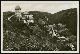 1952 TSCHECHOSLOWAKEI, 1,50 Kc. Bildpostkarte Gottwald: Burg Karlstein Kaiser Karls IV., Ungebr. (Pofis CPH 21/17) - Bur - Autres & Non Classés