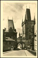 1951 TSCHECHOSLOWAKEI, 1,50 Kc.. Bildpostkarte Gottwald: Prag, Kleinseite, Brückentürme Der Karlsbrücke, Ungebr. (Mi.P 1 - Other & Unclassified