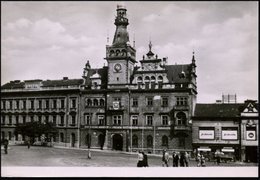 1952 TSCHECHOSLOWAKEI, 1,50 Kc.. Bildpostkarte Gottwald: Kladno Neo-Renaissance-Rathaus Mit Uhrturm, Giebel Mit Bergbau  - Sonstige & Ohne Zuordnung