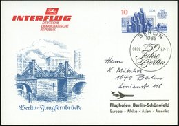 1987 (8.9.) 1085 BERLIN, 10 Pf. Sonder-Ganzsache "750 Jahre Berlin" (Marx-Engels-Forum) Mit Jungfernbrücke + Amt. Zudruc - Autres & Non Classés