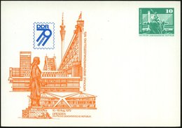 1979 DRESDEN, PP 10 Pf. Neptunbrunnen: DRESDEN 79 = Elbebrücke "Blaues Wunder" (u. TV-Turm) Etc., Ungebr. (Mi.PP 15/103) - Other & Unclassified