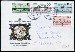 1986 DDR, Berliner Brücke, Kompl. Satz Auf Sonderumschlag (gest. 8300 Pirna), Bedarfsbrief (Mi.2972/75) - Brücken / Brid - Altri & Non Classificati