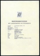 1974 ÖSTERREICH, 2 S. Alte Finstermünzer Inn-Brücke, Ungez. Schwarzdruck Auf Amtl. Ankündigungsblatt Der Staatsdruckerei - Other & Unclassified