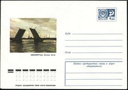 1967 UdSSR, 4 Kop. Ganzsachen-Umschlag: Leningrad, Klapp-Brücke, Ungebr. - Brücken / Bridges / Ponts / Ponti - Andere & Zonder Classificatie