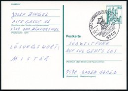 1979 5358 BAD MÜNSTEREIFEL 1, Handwerbestempel Radioteleskop Effelsberg, Bedarfskarte (Bo.1, Type II) - Astronomie / Ast - Otros & Sin Clasificación