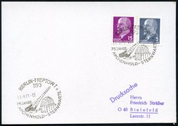 1971 (11.8.) 1193 BERLIN-TREPTOW, Sonderstempel Mit Fernrohr Der Archenhold-Sternwarte, 75 Jahre, Inl.-Karte - Astronomi - Otros & Sin Clasificación