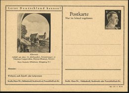 1942 Allenstein, 6 Pf. Bildganzsache Hitler: Schloß.. Wirkungsstätte Von Nikolaus Kopernikus, Ungebr. (Mi.P 307) - Astro - Other & Unclassified