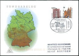 2004 ((6.6.) 99510 APOLDA, Sonderstempel 11. Oldtimer-Schlosstreffen = "Piccolo"-Automobil, Inl.-Brief - Autopioniere &  - Otros & Sin Clasificación