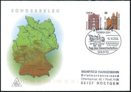 2004 (6.6.) 99310 ARNSTADT, Sonderstempel Automobil Marke "Loreley" (190533) THÜBRIA 2004 Inl.-Brief - Autopioniere & Ol - Andere & Zonder Classificatie