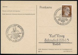 1942 (März) SCHORNDORF (WÜRTT), Sonderstempel G. Daimler (Brustbild) KdF-Sammlerschau, Inl.-Karte (Bo.9) - Autopioniere  - Andere & Zonder Classificatie