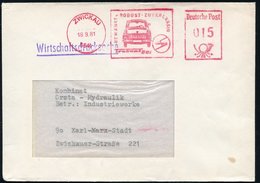 1981 9541 ZWICKAU, Absender-Freistempel Mit Vierstelliger PLZ: Trabant 601 (PKW "Trabant"), Inl.-Brief - Deutsche Automo - Other & Unclassified