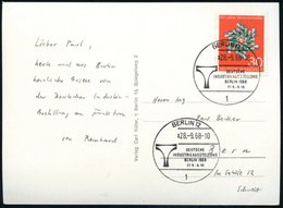 1968 (28.9.) 1 BERLIN 12, S/ W.-Foto-Ak.: VW-Stand Deutsche Industrie-Ausstellung (VW 412, 1600) U.a. + Passender Ausste - Other & Unclassified