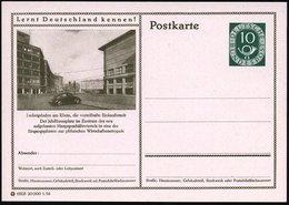 1954 Ludwigshafen/ Rhein, 10 Pf. Bildganzsache 10 Pf. Posthorn Mit VW "Käfer", Ungebr. (Mi.P 17) - Volkswagen / K.d.F.-W - Sonstige & Ohne Zuordnung