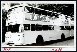 1973/75 BERLIN, 7 Verschiedene S/ W.-Fotos Der BVG (West) Doppeldecker-Omnibusse (meist Format 9 X 13 Cm) Mit Alkohol-We - Altri & Non Classificati