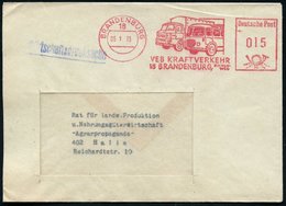 1973 (5.1.) 18 BRANDENBURG, Absender-Freistempel VEB KRAFTVERKEHR = IFA-LKW Und Omnibus "Ikarus", Fernbrief - Omnibus /  - Other & Unclassified