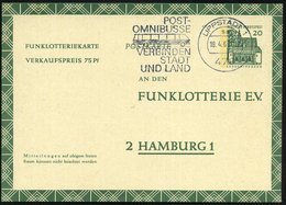 1969 (18.4.) 478 LIPPSTADT 1, Kraftpost-Maschinen-Werbestempel Mit UB "sa" (Omnibus) Auf 20 Pf. Funklotterie-Ganzsache ( - Otros & Sin Clasificación