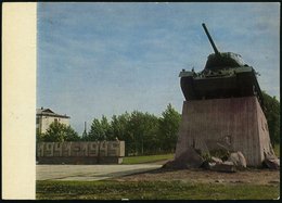 1969 UdSSR, 3 Kop. Bildganzsache Komsomolzen: T-34-Denkmal In Petrozawosk (II. Weltkrieg),, Ungebr. - Panzer / Tanks / C - Andere & Zonder Classificatie