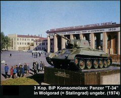 1974 UdSSR, 3 Kop. Bildganzsache Komsomolzen: Panzer-Denkmal "T-34" In Wolograd (= Ex Stalingrad, II. Weltkrieg), Ungebr - Other & Unclassified