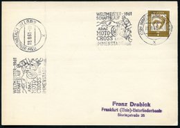 1961 (18.8.) (13 B) IMMENSTADT, Maschinen-Werbestempel ADAC Motocross-WM, Inl.-Karte (Bo.4 A) - Motorrad & Zubehör / Mot - Altri & Non Classificati